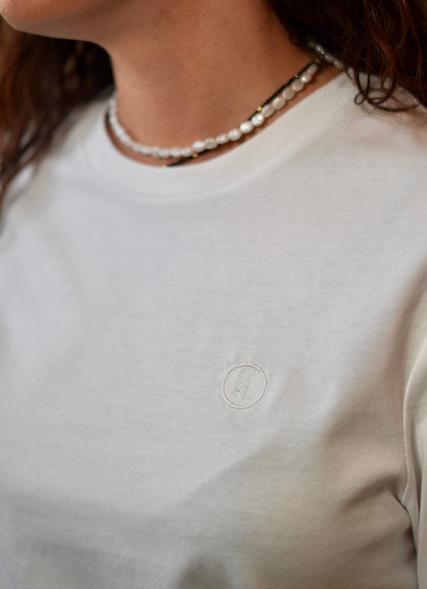 T-shirt bianca manica lunga