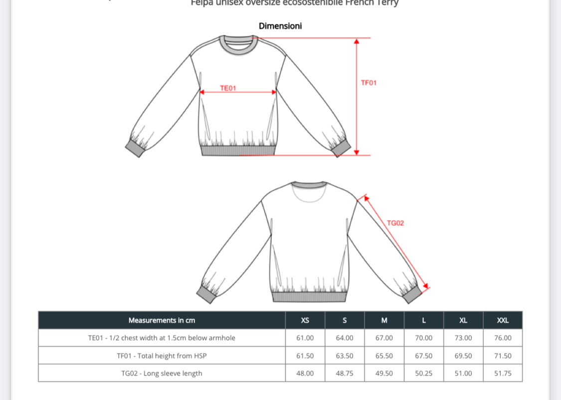 Sweatshirt-Set für Erwachsene/Babys