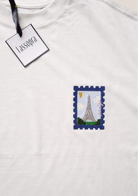 T-shirt uomo/donna Parigi postcard