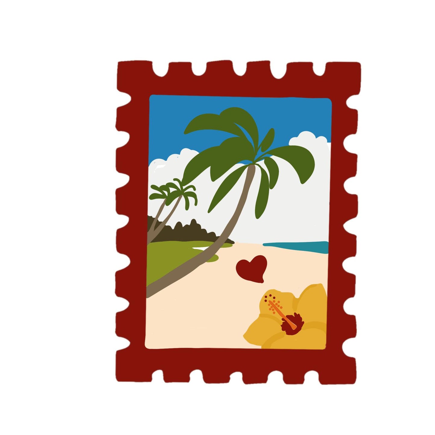 T-shirt uomo/donna da personalizzare francobollo 📍