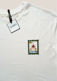 T-shirt uomo/donna Budapest postcard