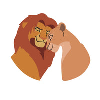 Felpa con ricamo di Simba e Nala