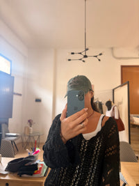 Cappello in denim ricamato Pilates Lover