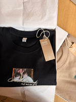 T-shirt donna con foto stampata e ricamo personalizzato