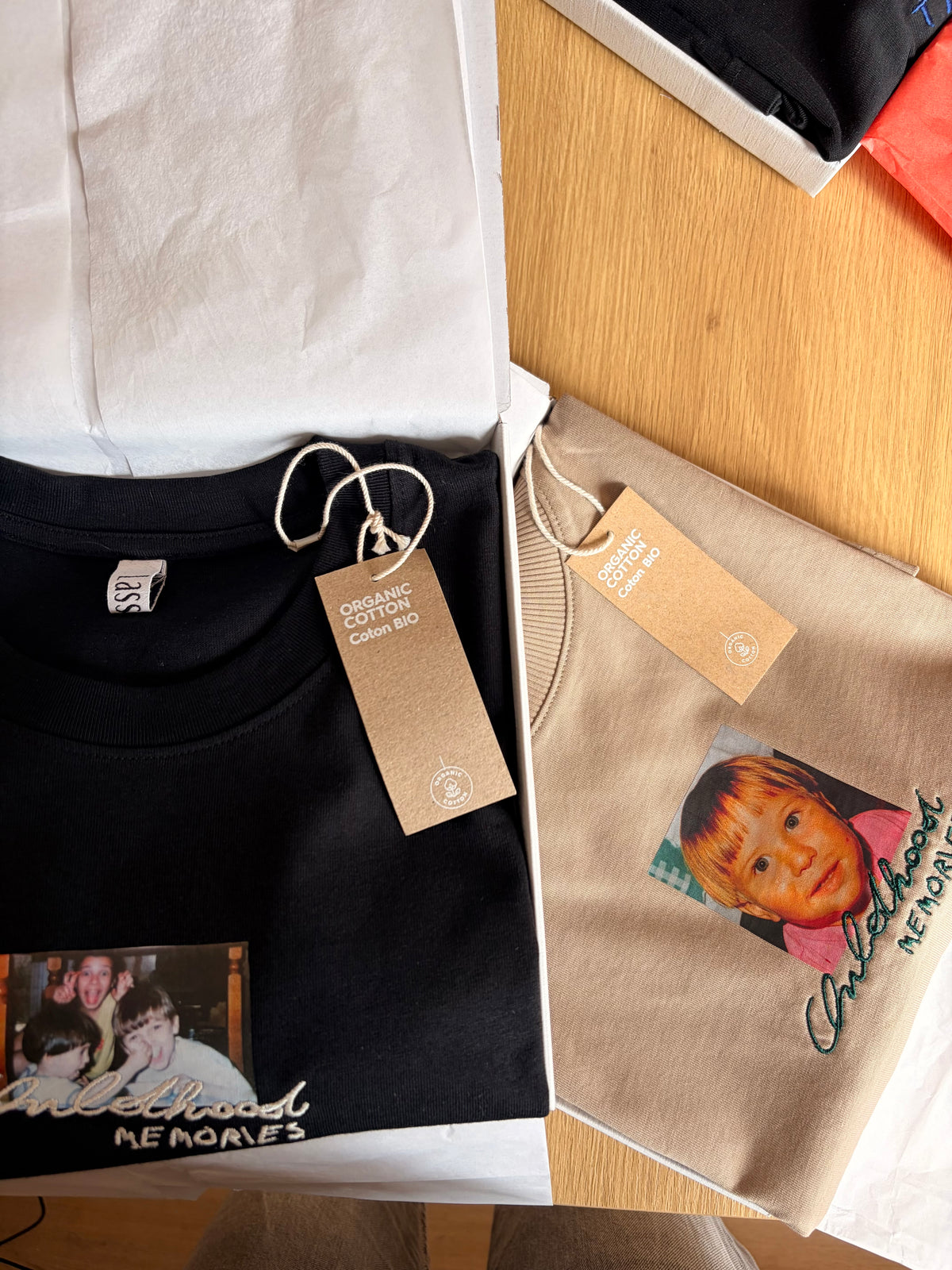 Men's t-shirt with printed photo and custom embroidery