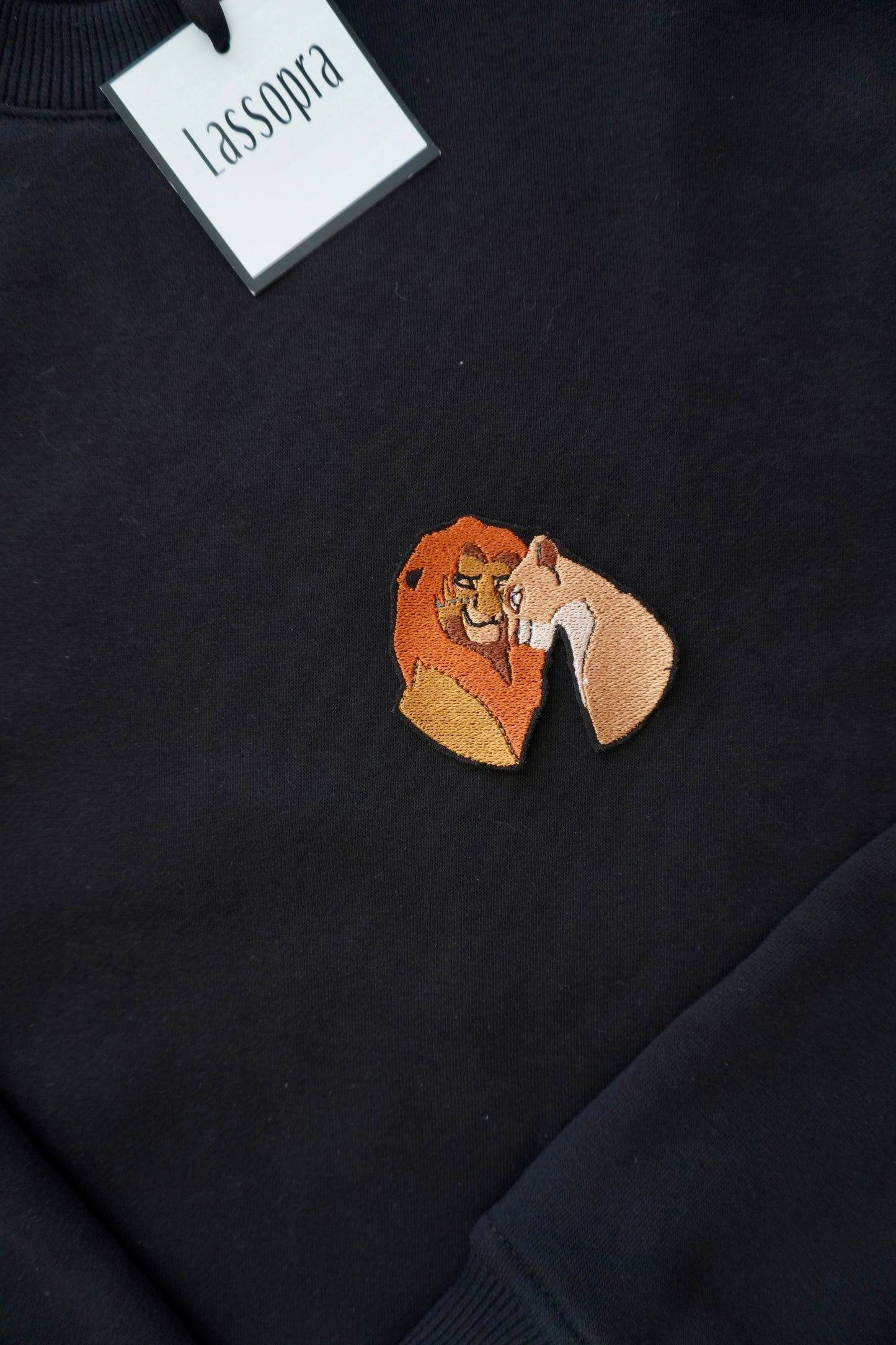 Felpa con ricamo di Simba e Nala