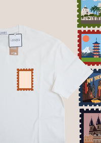T-shirt uomo/donna da personalizzare francobollo 📍
