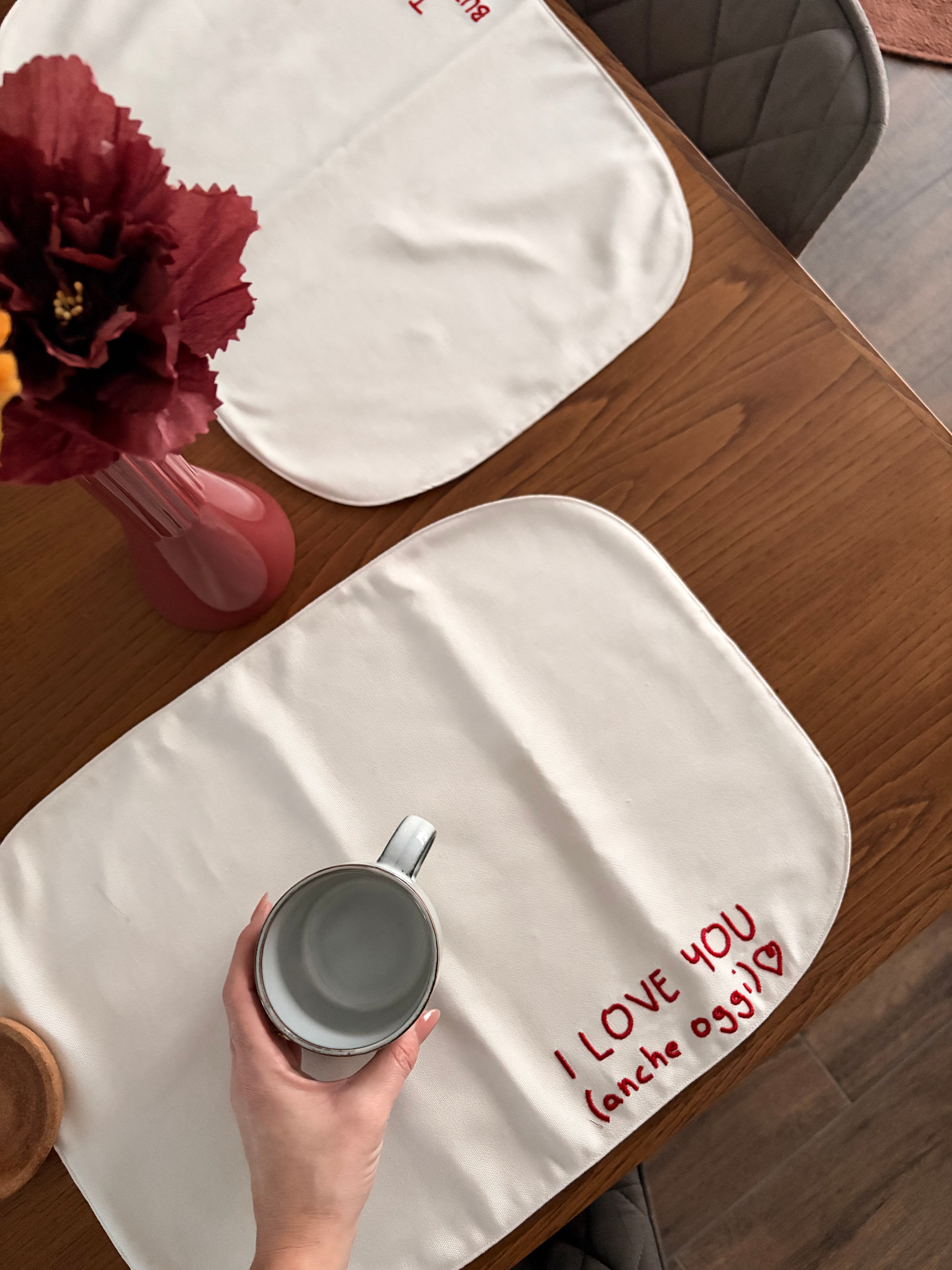 Coppia di tovagliette I love you♥️