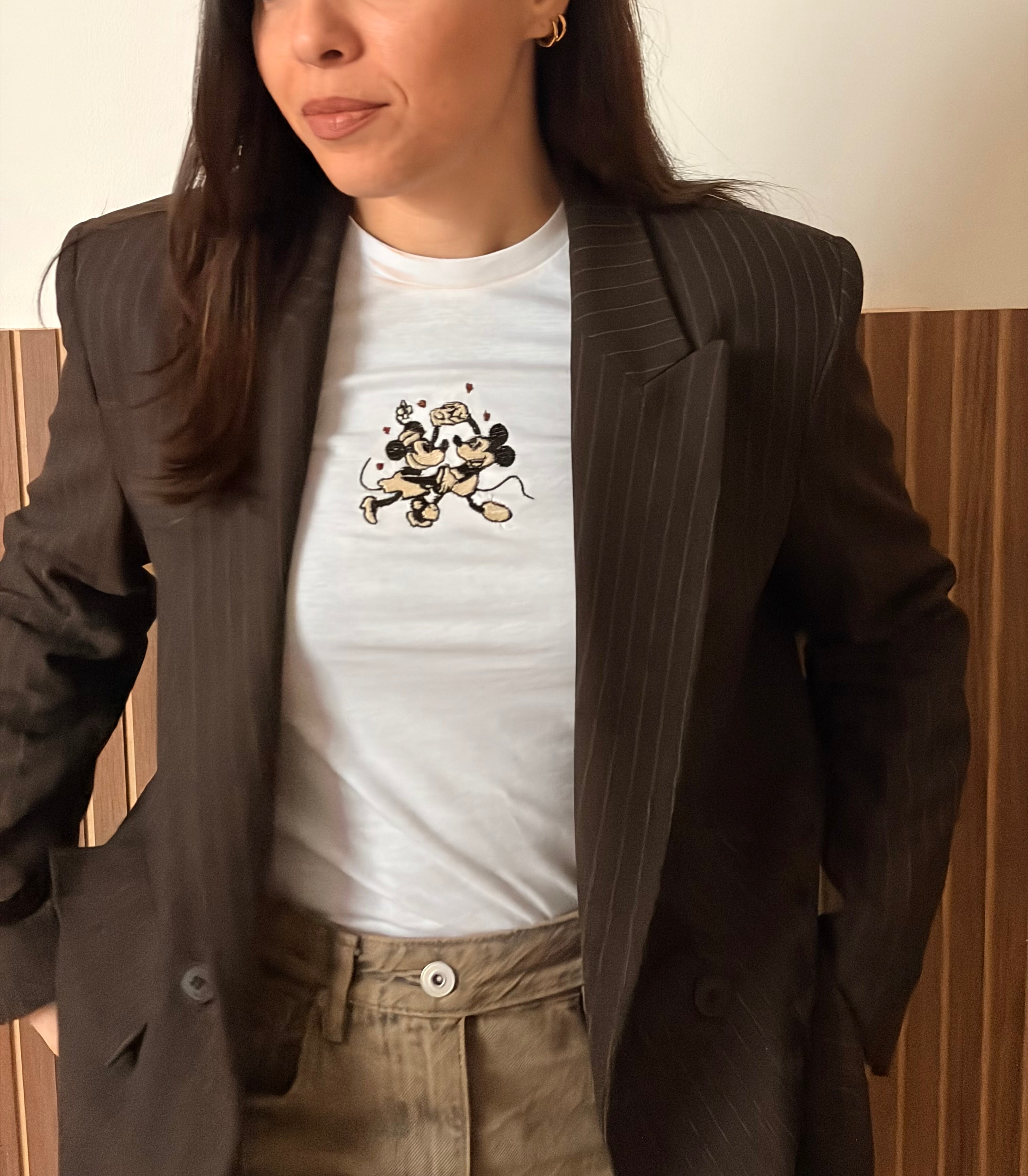 T-shirt Minnie e Topolino retrò