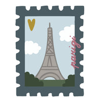 T-shirt uomo/donna Parigi postcard
