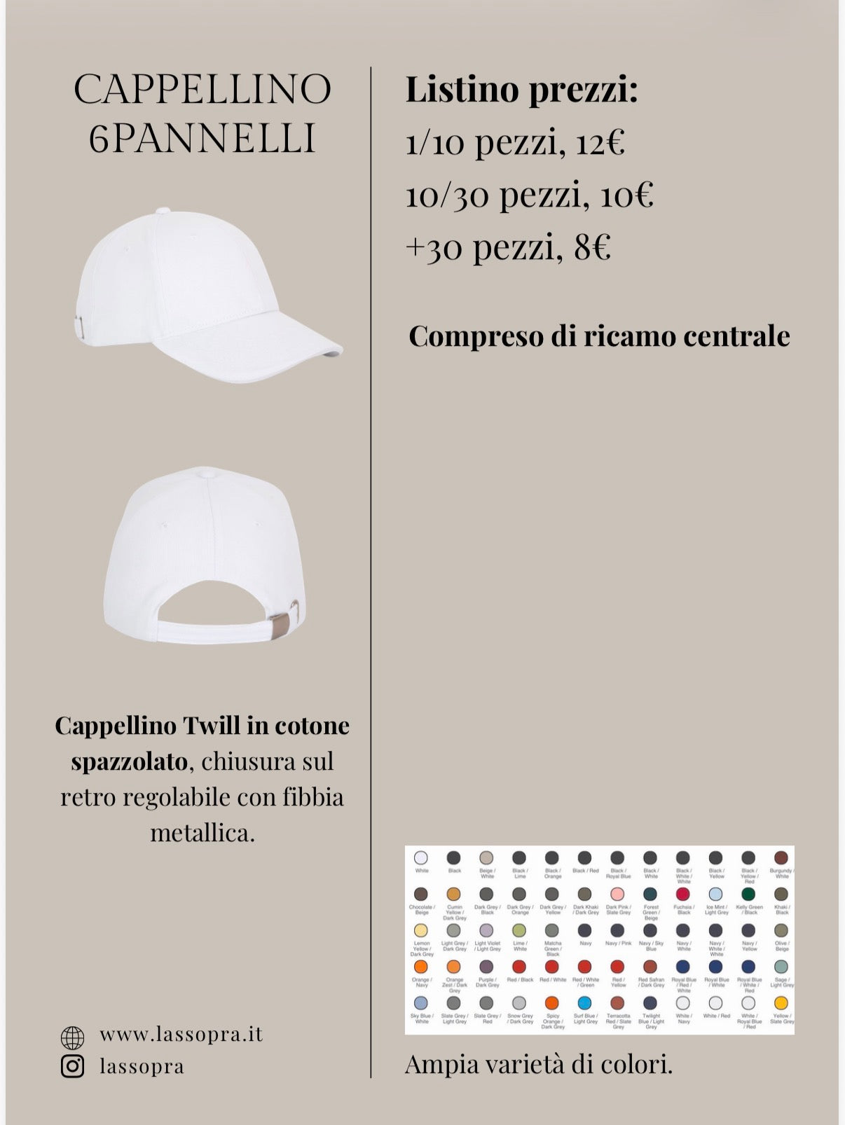 Cappello in cotone