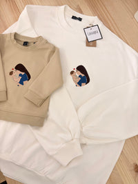 Sweatshirt-Set für Erwachsene/Babys