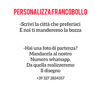 T-shirt uomo/donna da personalizzare francobollo 📍
