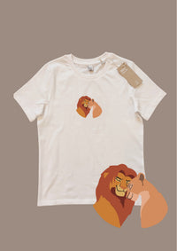 Besticktes T-Shirt Simba und Nala