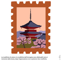 T-shirt uomo/donna postcard Tokyo